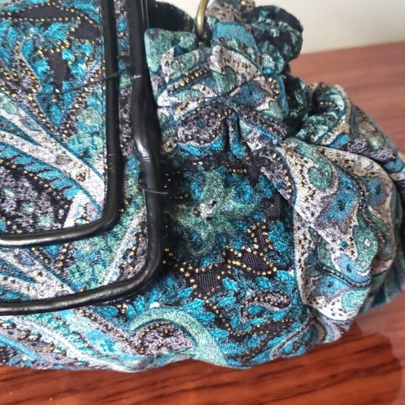 Aldo Mini Purse Gorgeous Print Colors,Sparkly & brass hardware / Leather Details - Picture 5 of 17